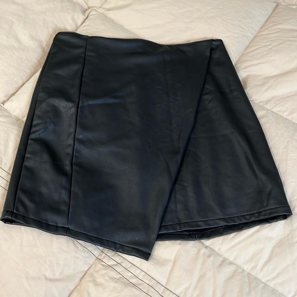 Vegan A Line Black Skirt